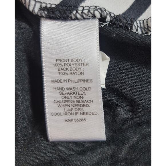 Express Black White Chevron Print Tank Top Small - Picture 4 of 5